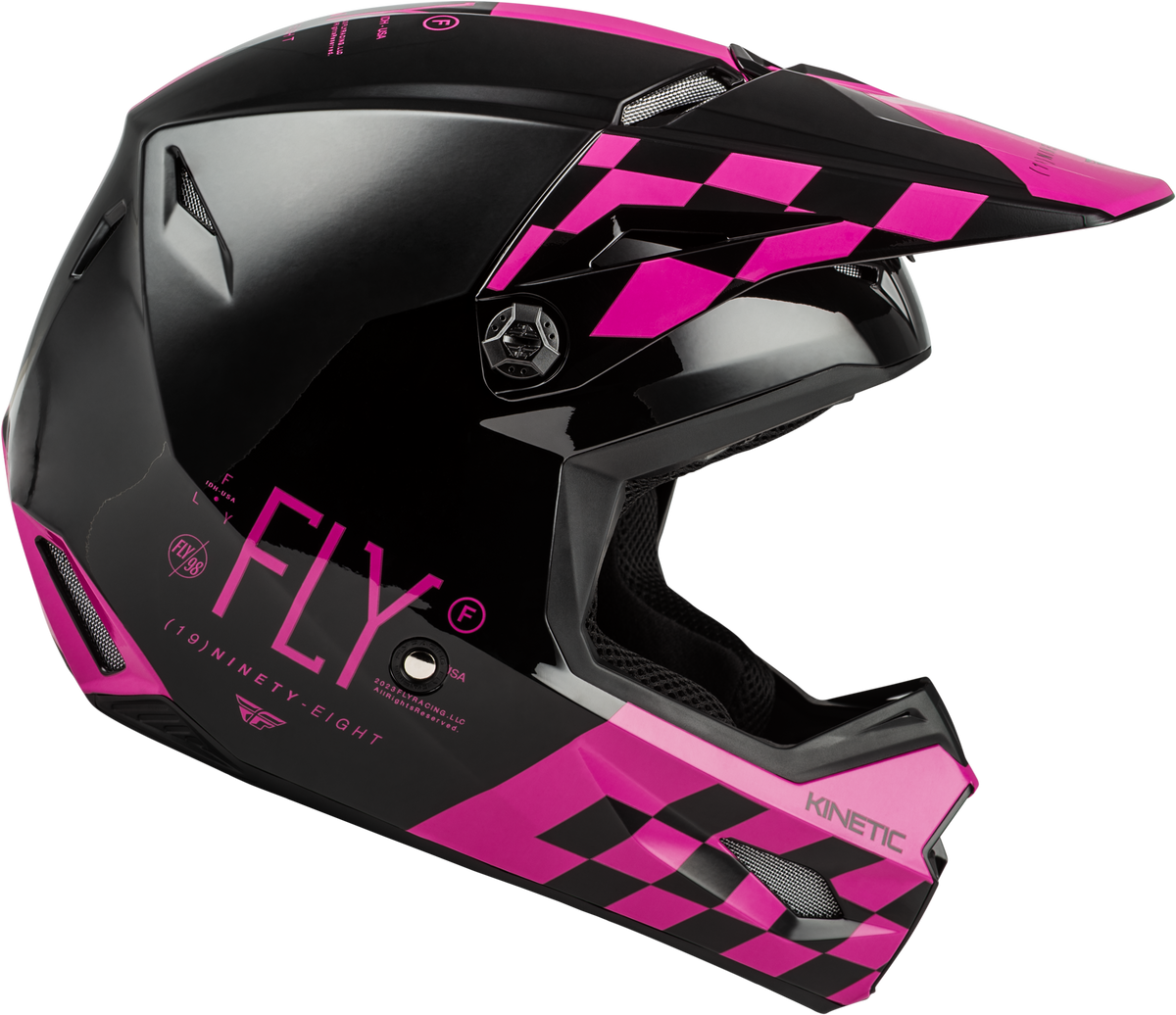 Kinetic Lite Rival Helmet Gloss Black/Pink Xl