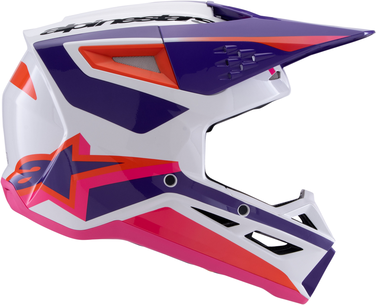 Sm3 Heat Helmet White/Purple/Pink Glossy Lg