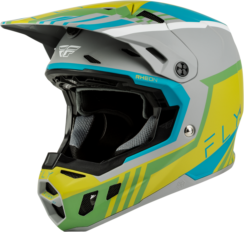 Formula Cc Strike Helmet Matte Grey/Green/Teal Xs