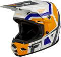 Youth Kinetic Scrap Helmet White/Orange/Blue/Grey Ys