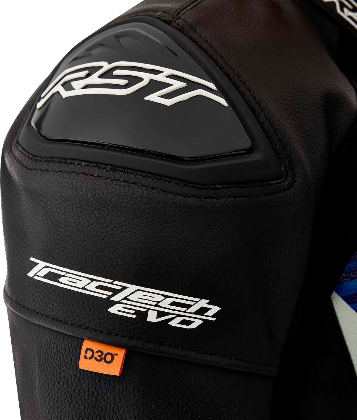 Tractech Evo D3o Jacket Blk/Blue Leather 3x