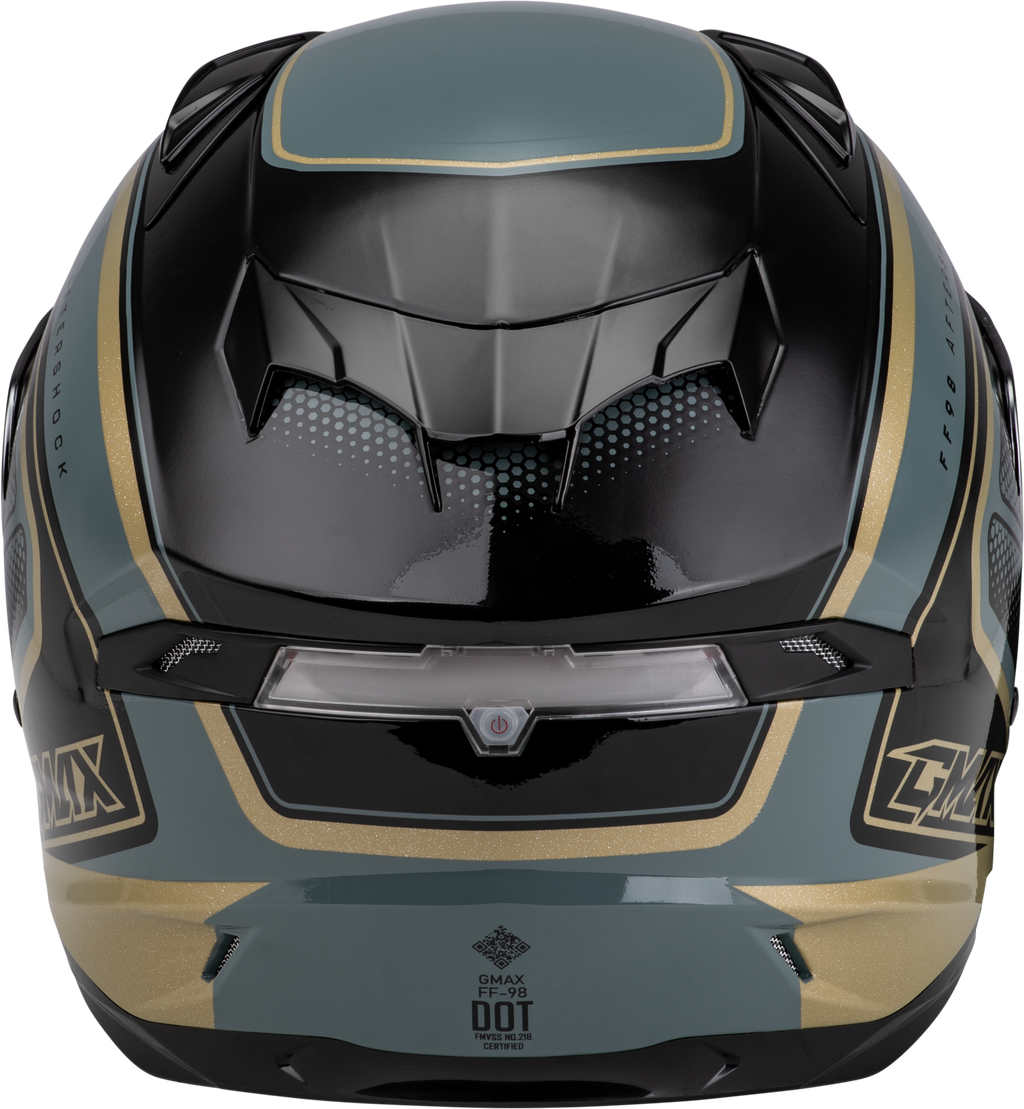Ff 98 Aftershock Helmet Grey/Metallic Gold Xs