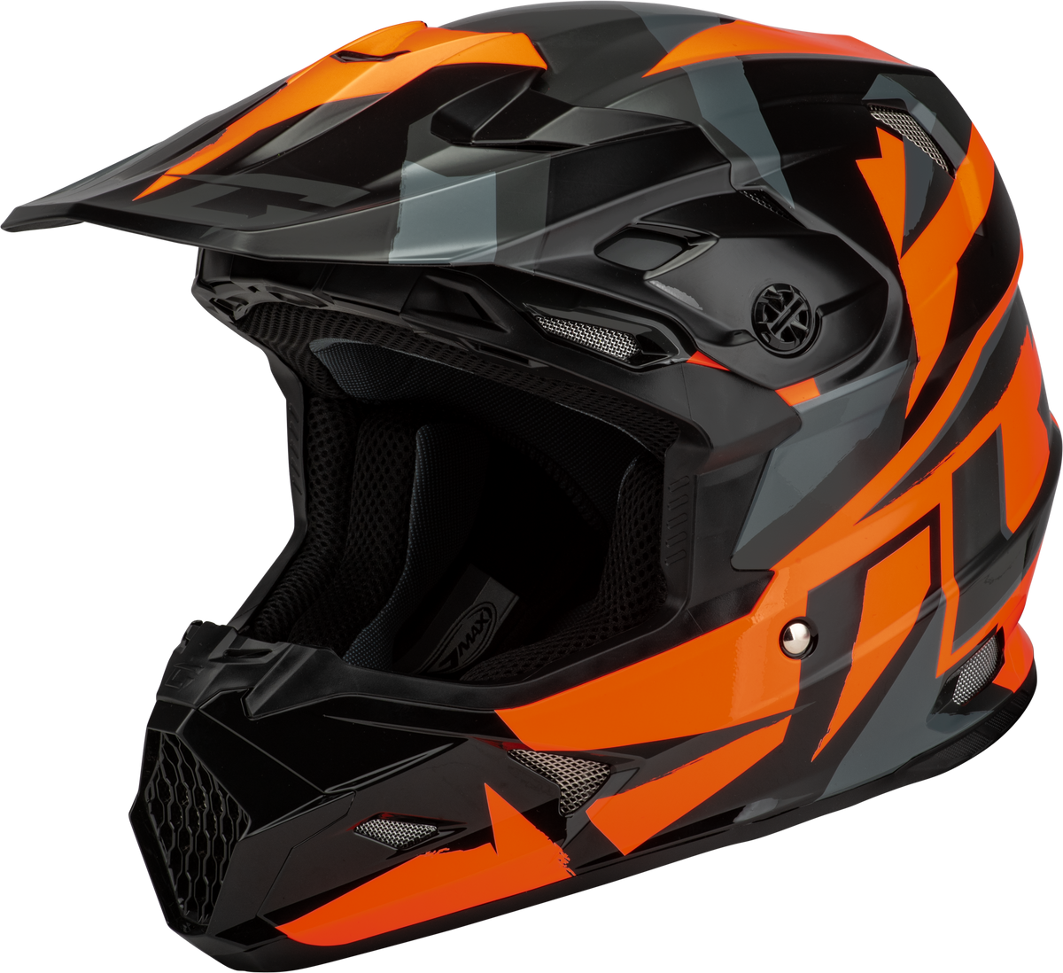 Mx 96 Splinter Helmet Black/Orange Lg