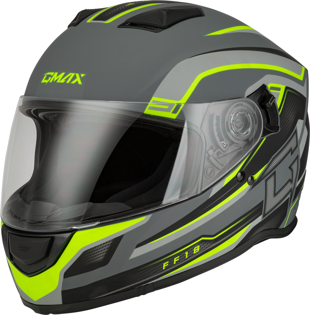 Ff 18 Drift Helmet Matte Grey/Hi Viz Sm