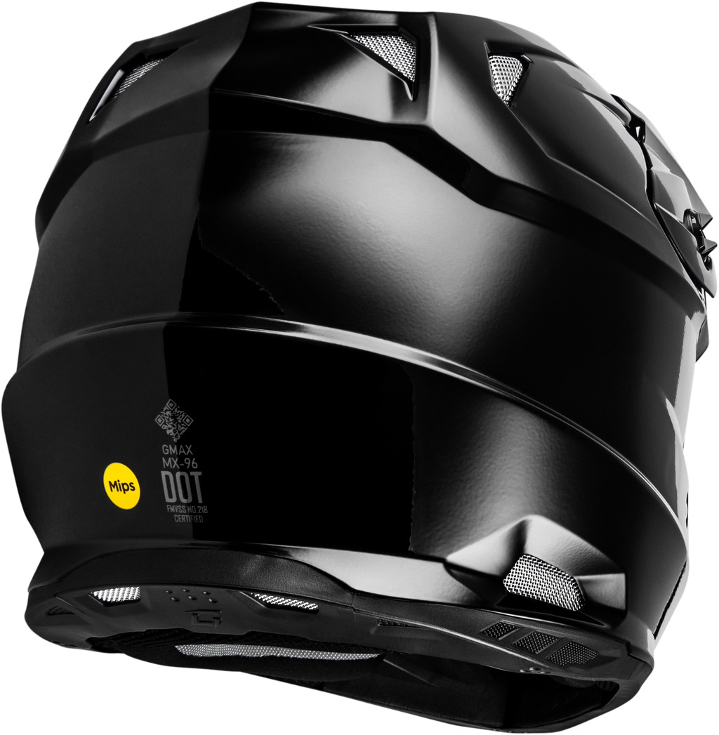 Mx 96 Solid Helmets Black Lg