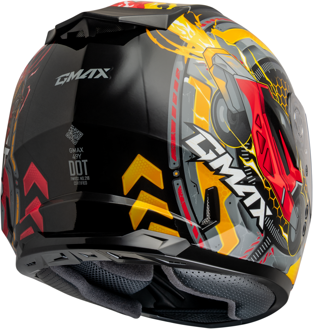 Youth Gm 49y Charge Helmet Black/Red/Yellow Yl