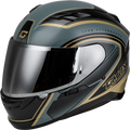 GMAX FF-98 Aftershock Helmet Grey/Metallic Gold