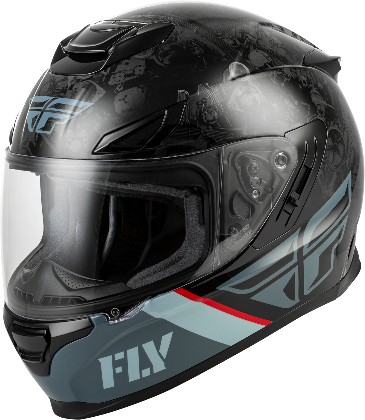 Fly Racing Sentinel Mech Helmet Black/Grey/Red