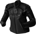 Womens S1 D3o Leather Jacket Black/Black Xl
