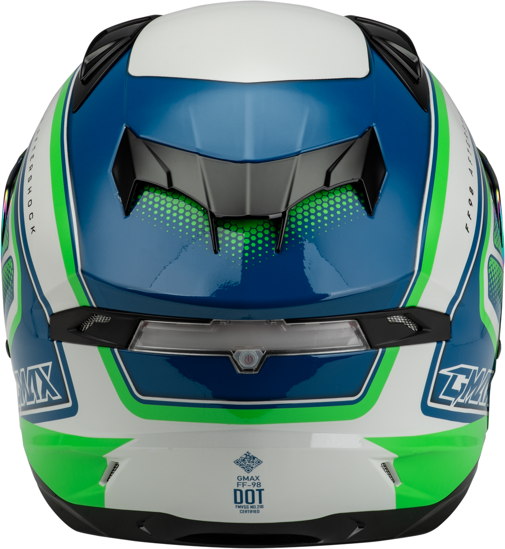 Ff 98 Aftershock Helmet White/Neon Green Xs