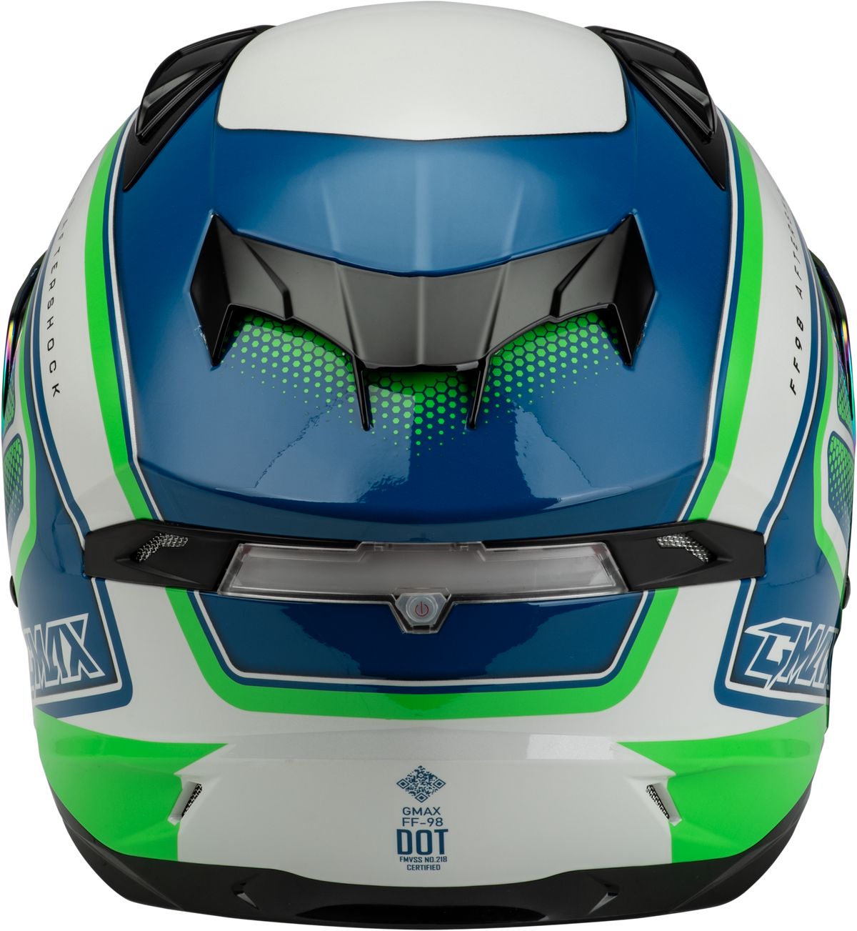 Ff 98 Aftershock Helmet White/Neon Green Xs