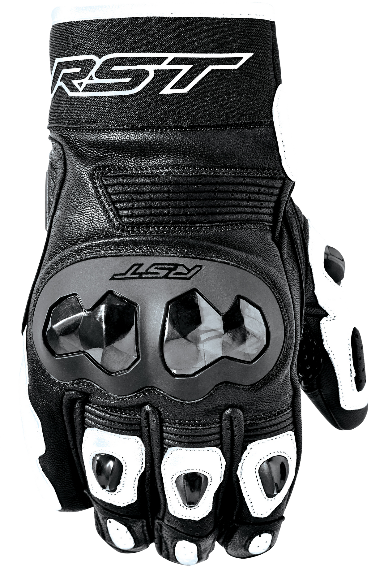 RST Freestyle 3 D3O Glove Black/White Leather