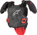 A 5 S Youth Chest Protector Black/White/Red Sm/Md