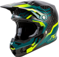 Formula S Carbon Byte Helmet Black Carbon/Teal/Lime Xs