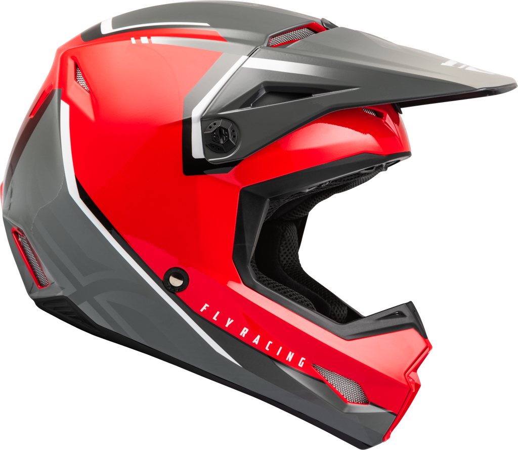 Youth Kinetic Vision Helmet Red/Grey Ym