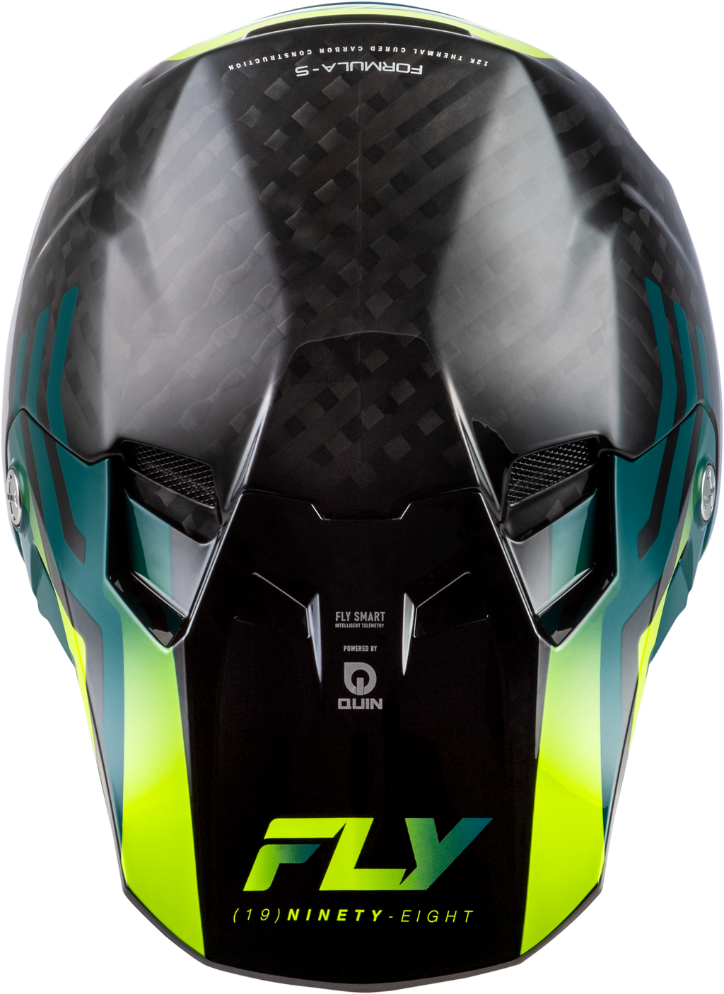 Formula S Carbon Byte Helmet Black Carbon/Teal/Lime Xs