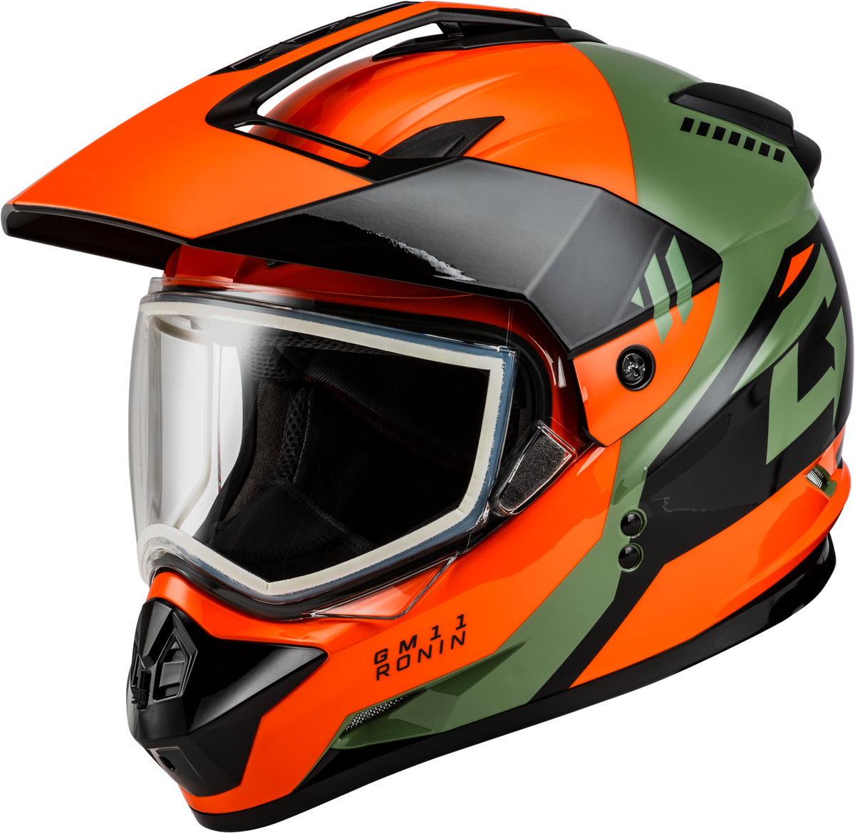 Gm 11 Ronin Helmet Orange/Green/Black Xs
