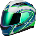 GMAX FF-98 Aftershock Helmet White/Neon Green