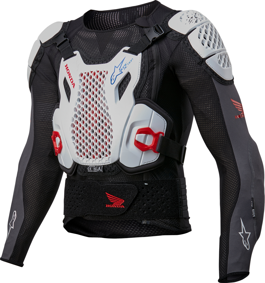 Honda Bionic + V2 Protection Jacket Blk/Wht/Blu/Br Red 2x