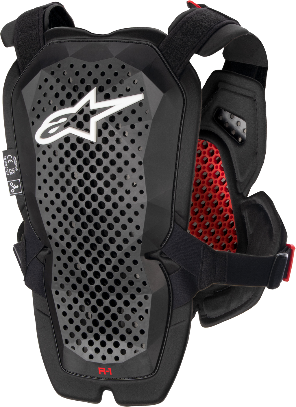 A 1 Chest Protector Anthracite/Black/Red  Md/Lg