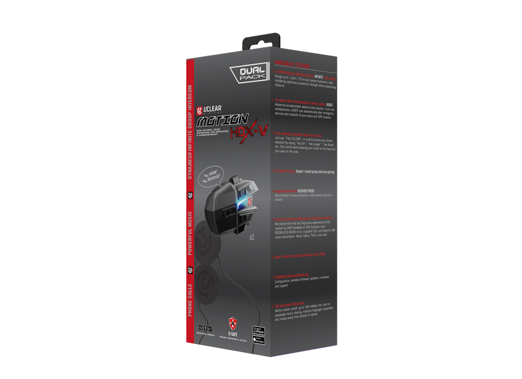 Motion Hdx V Dual Kit Helmet Audio Dual Kit