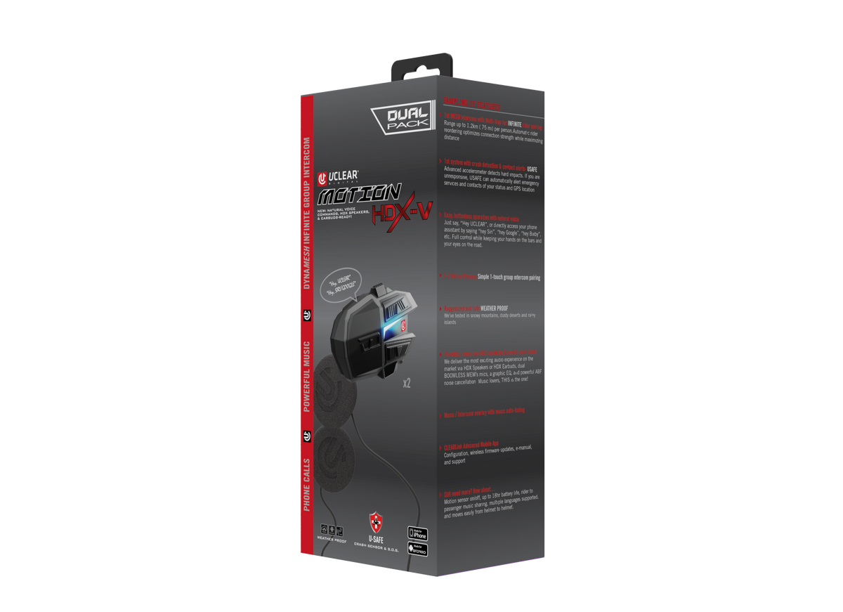 Motion Hdx V Dual Kit Helmet Audio Dual Kit