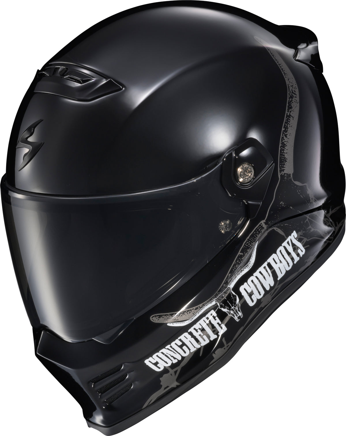 Scorpion EXO Covert FX Full Face Helmet Concrete Cowboys Gloss Blk