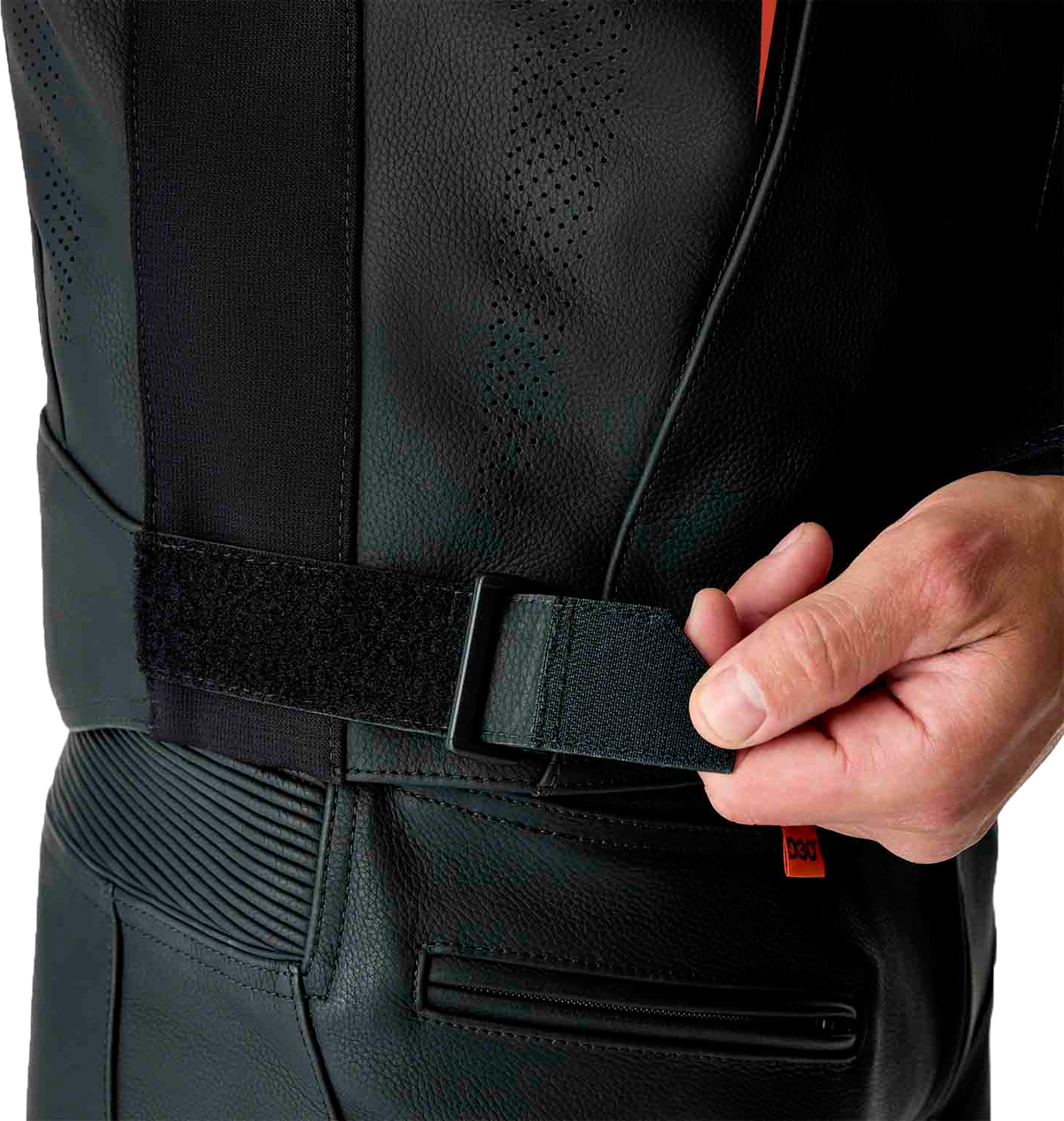 S1 D3o Leather Jacket Blk/Gry/Red Lg