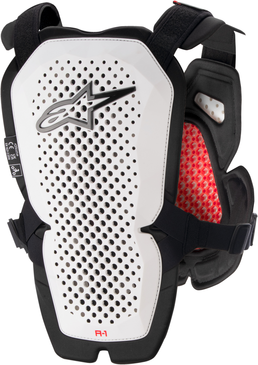 A 1 Chest Protector White/Black/Red Md/Lg
