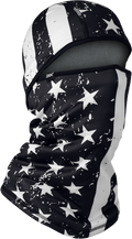 Sportflex Cnvtbl Balacava Fleece Black & White Flag