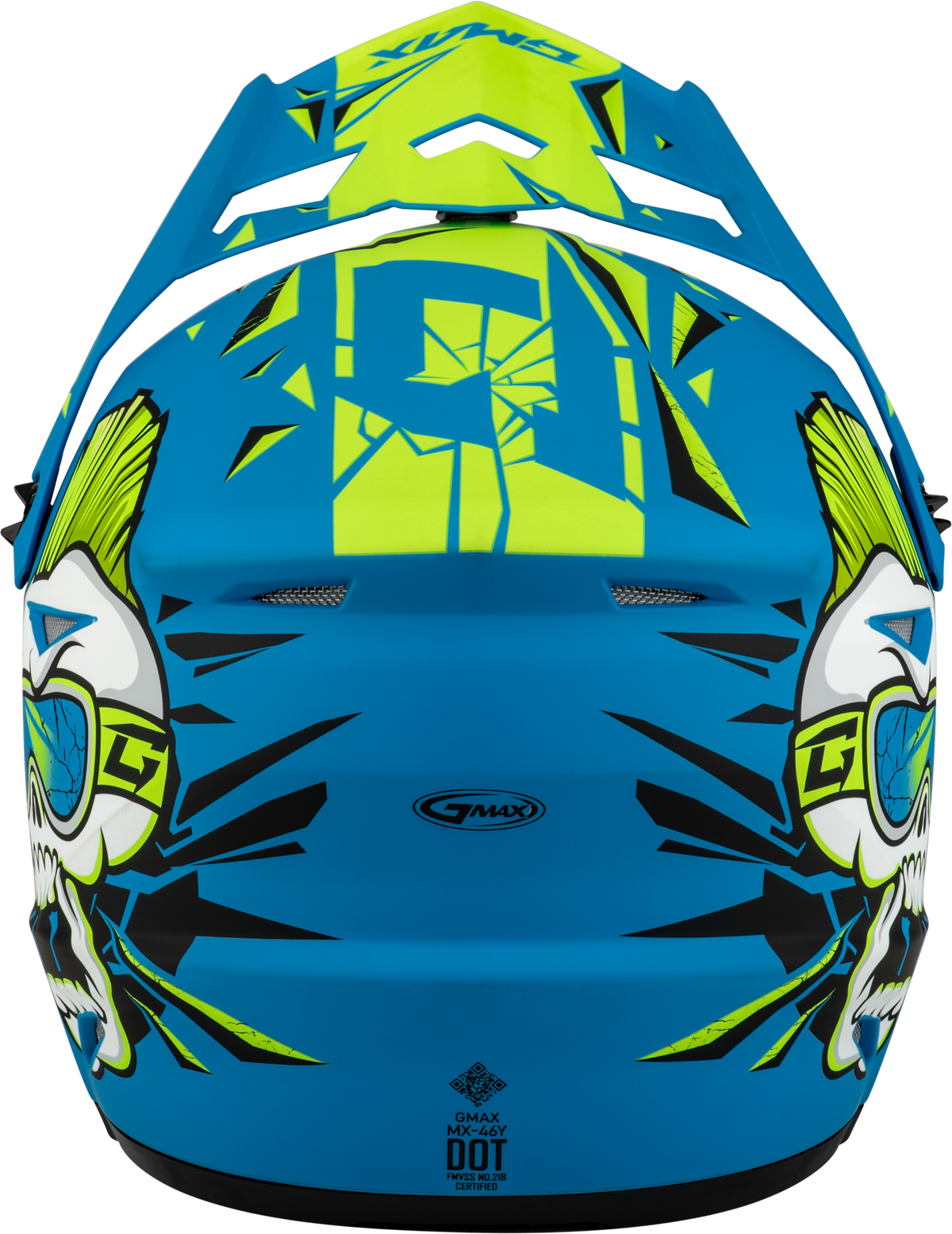 Youth Mx 46y Unstable Helmet Matte Blue/Green Ys