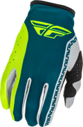 Lite Gloves Grey/Lime/Teal Lg