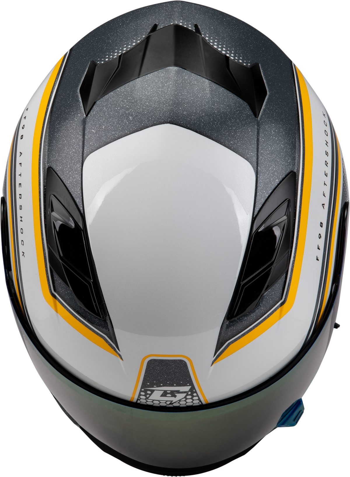 Ff 98 Aftershock Helmet White/Metallic Silver 3x
