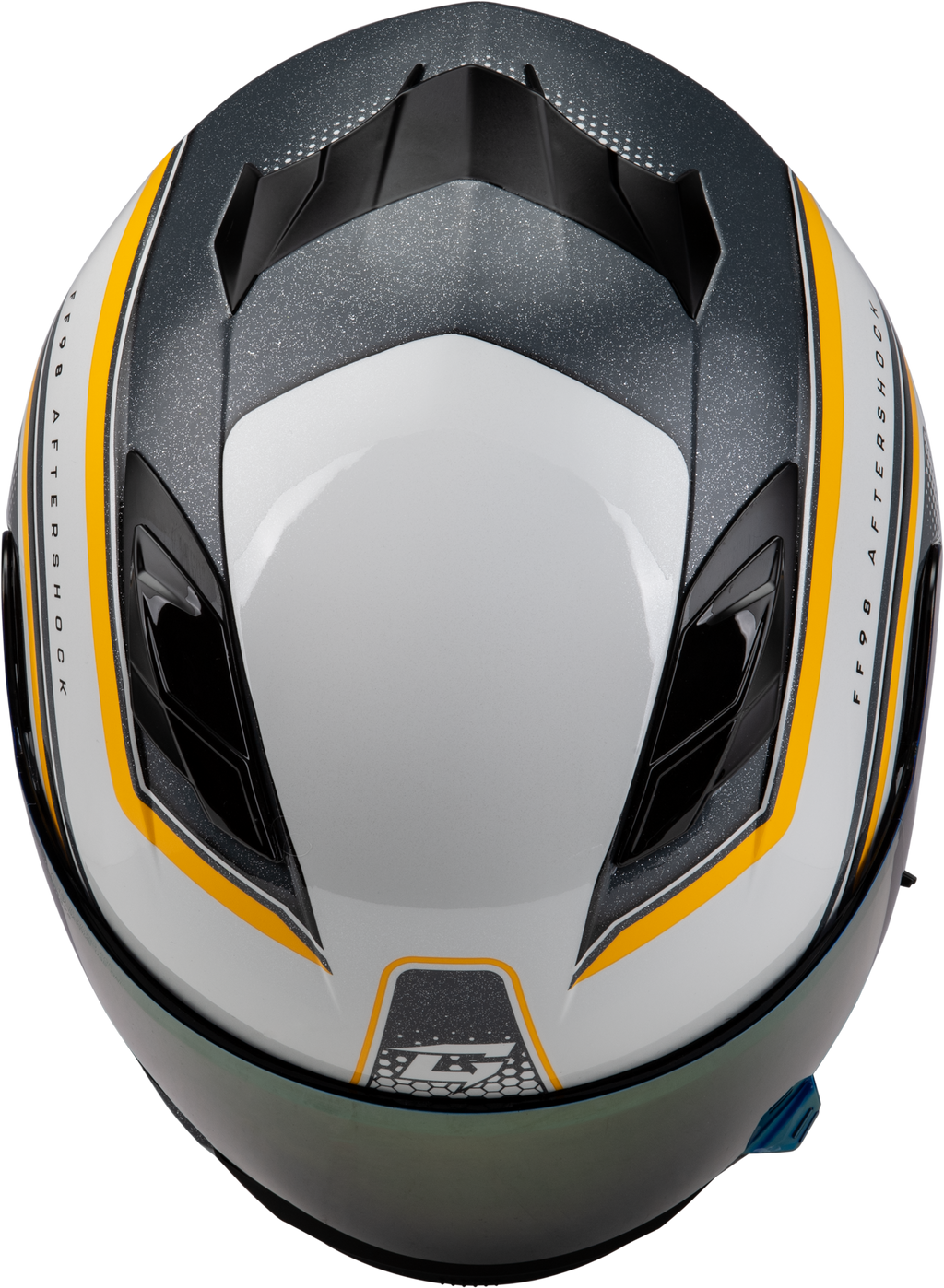 Ff 98 Aftershock Helmet White/Metallic Silver Xs