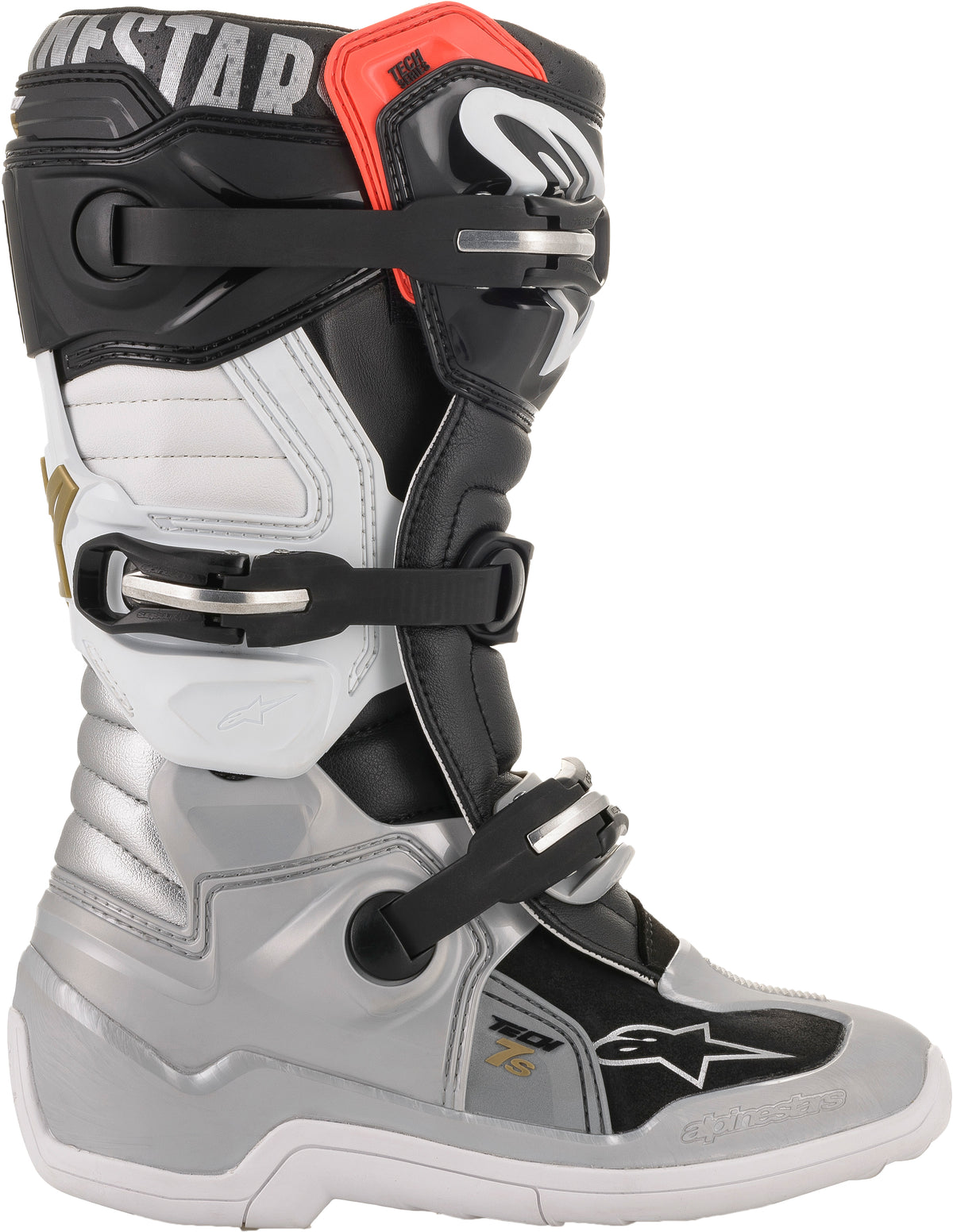Tech 7s Boots Black/Silver/White/Gold Sz 02