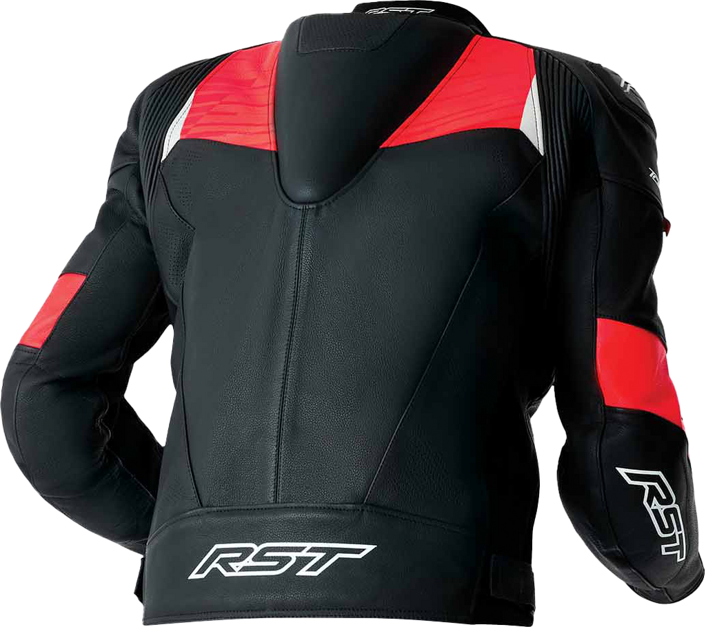 Tractech Evo D3o Jacket Blk/Flo Red Leather Xl