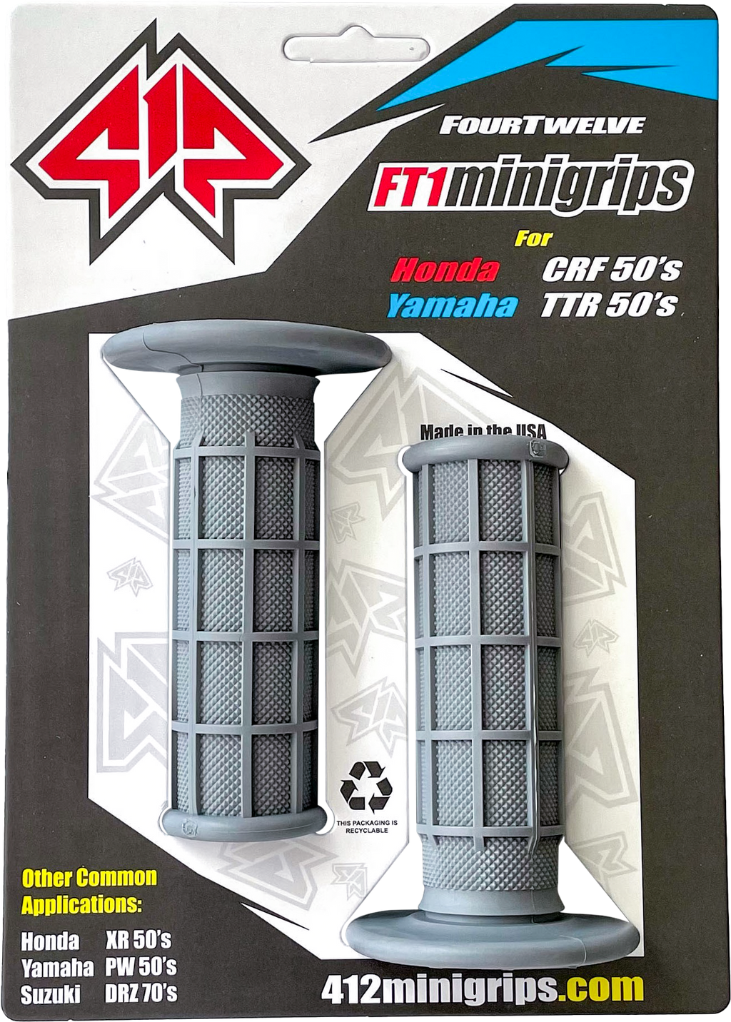 Mini Grips Grey 3/4"