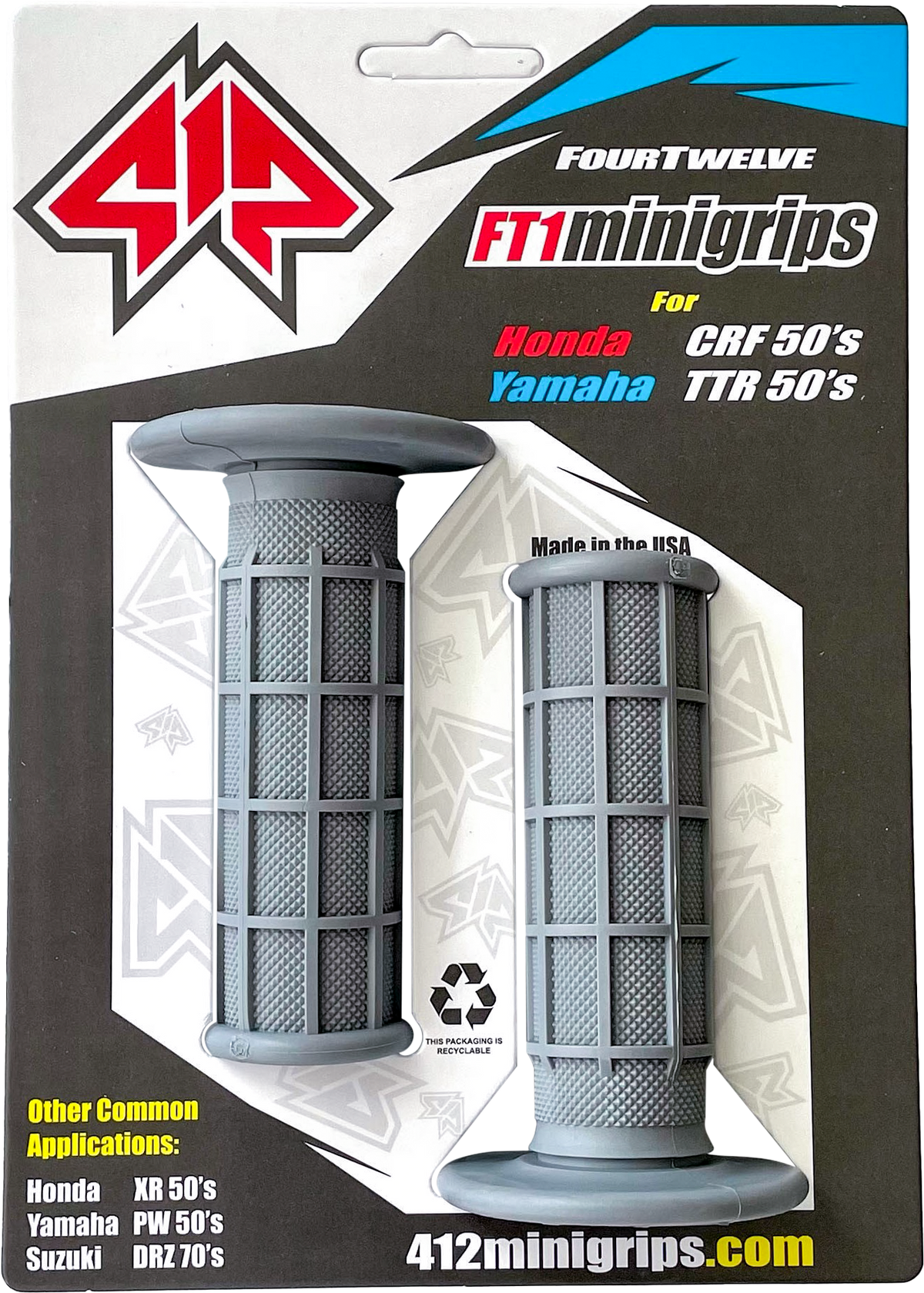 Mini Grips Grey 3/4"