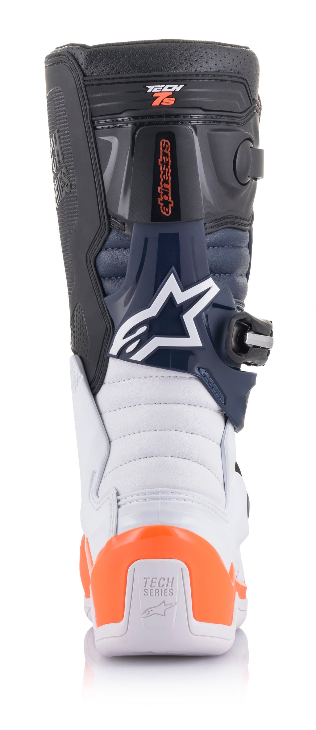 Tech 7s Boots Black/White/ Orange Fluo Sz 08