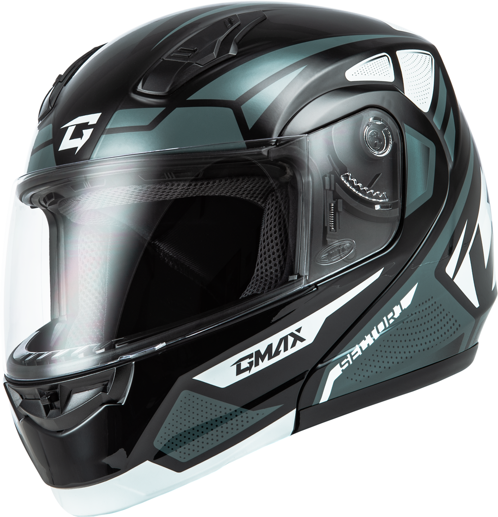 Md 04 Sector Helmet Black/Silver Sm