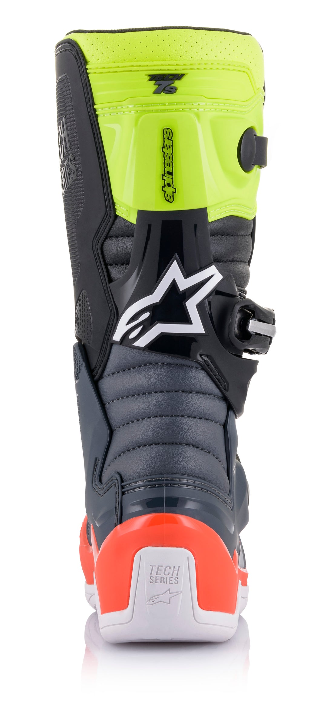 Tech 7s Boots Dark Grey/ Red Fluo/Yellow Fluo Sz 07