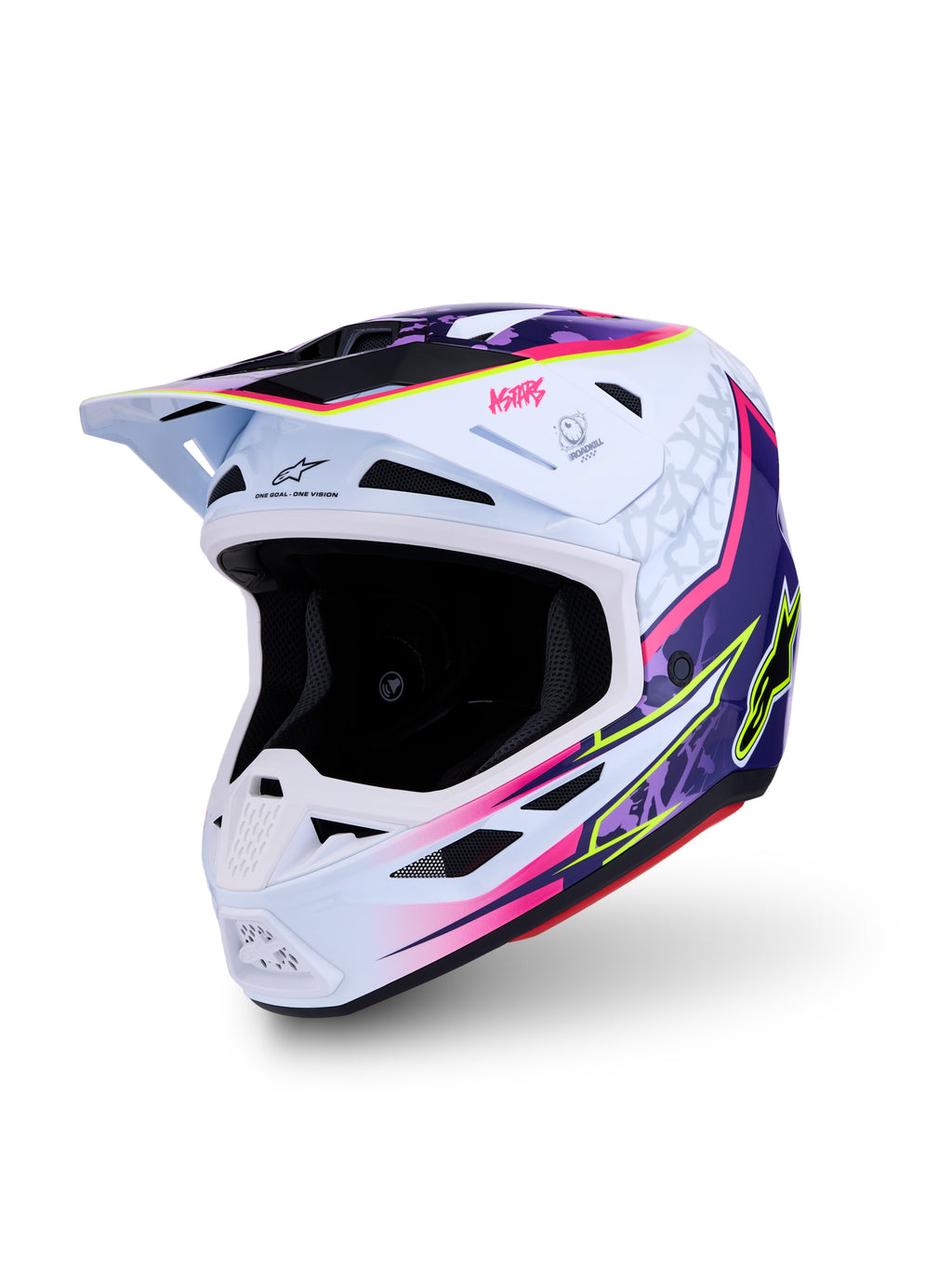S M7 Blaster Helmet Ece06/Dot Prpl/Pink/Wht Glossy Md