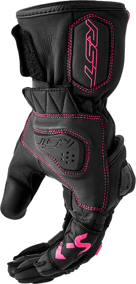 Womens S1 Glove Black/Pink Leather Xl