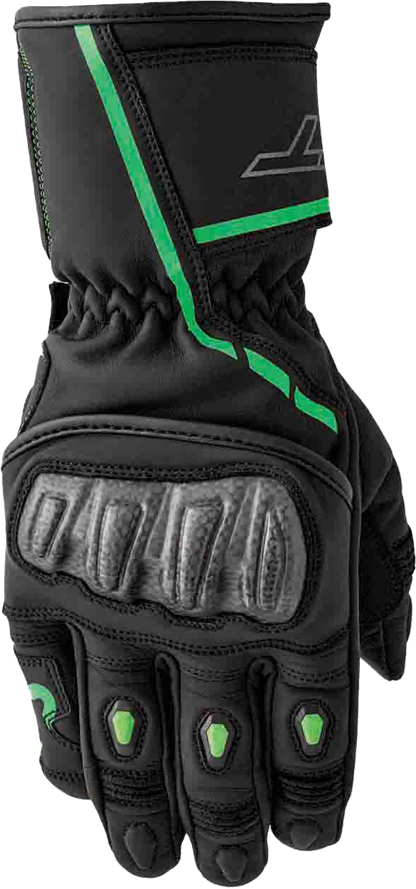 S1 Glove Blk/Flo Green Leather 2xl
