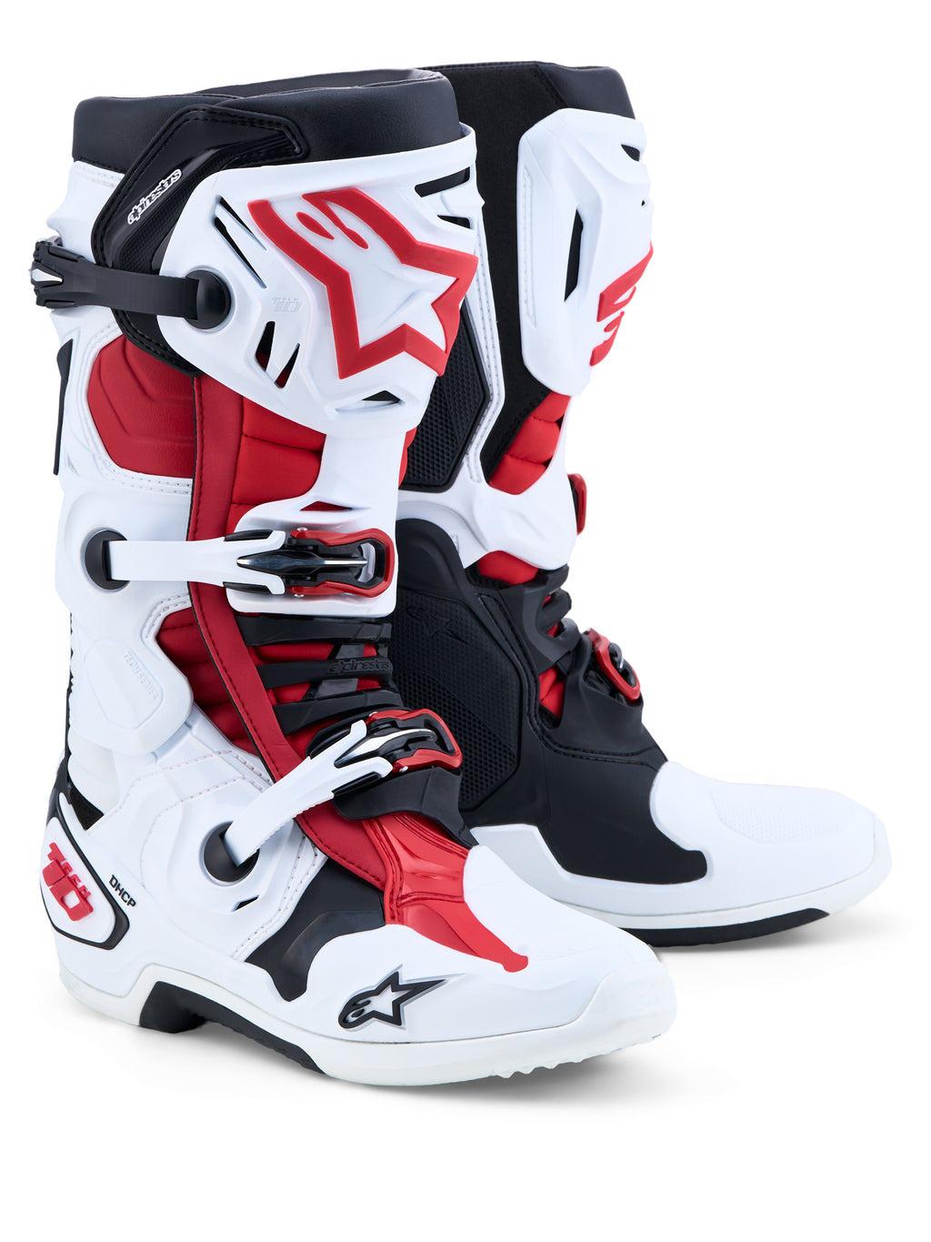 Tech 10 Boots Wht/Blk/Br Red 13
