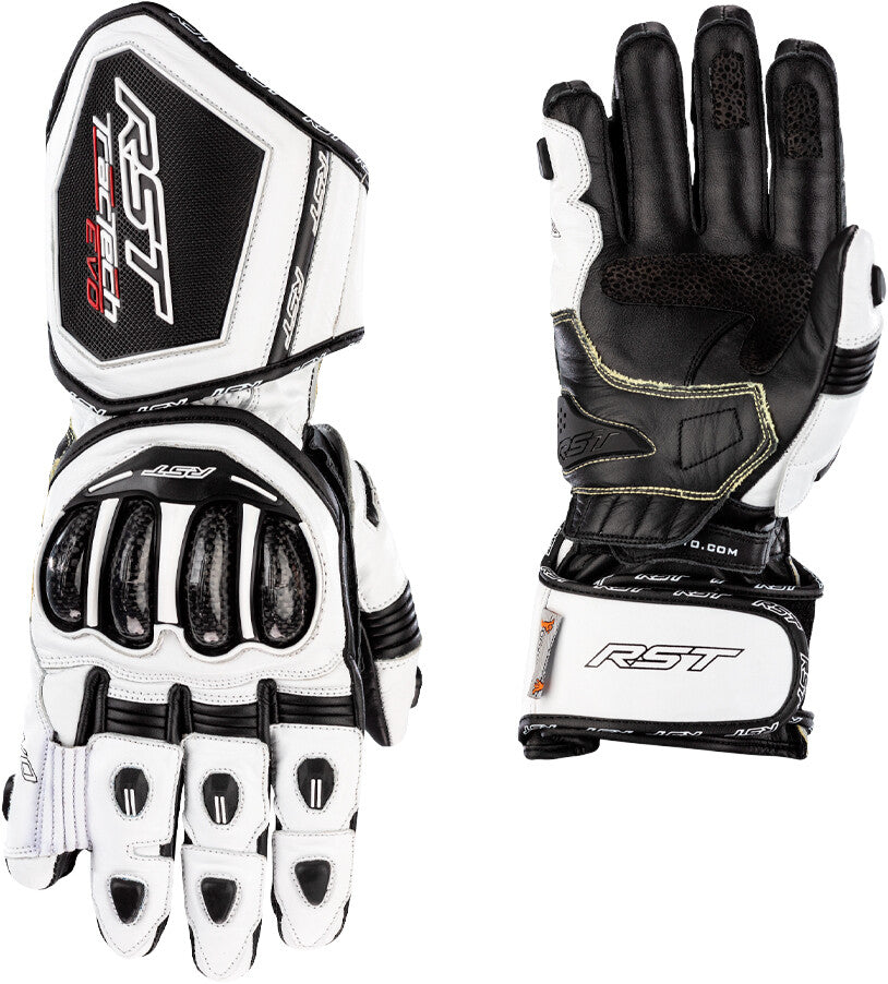 RST Women's Tractech Evo 4 CE Glove White/Black Leather