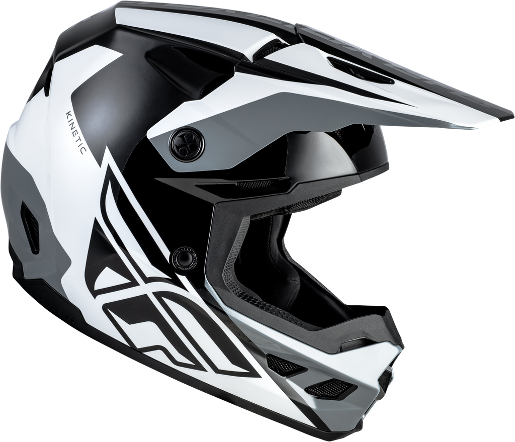 Kinetic Crest Helmet Black/White/Grey Lg