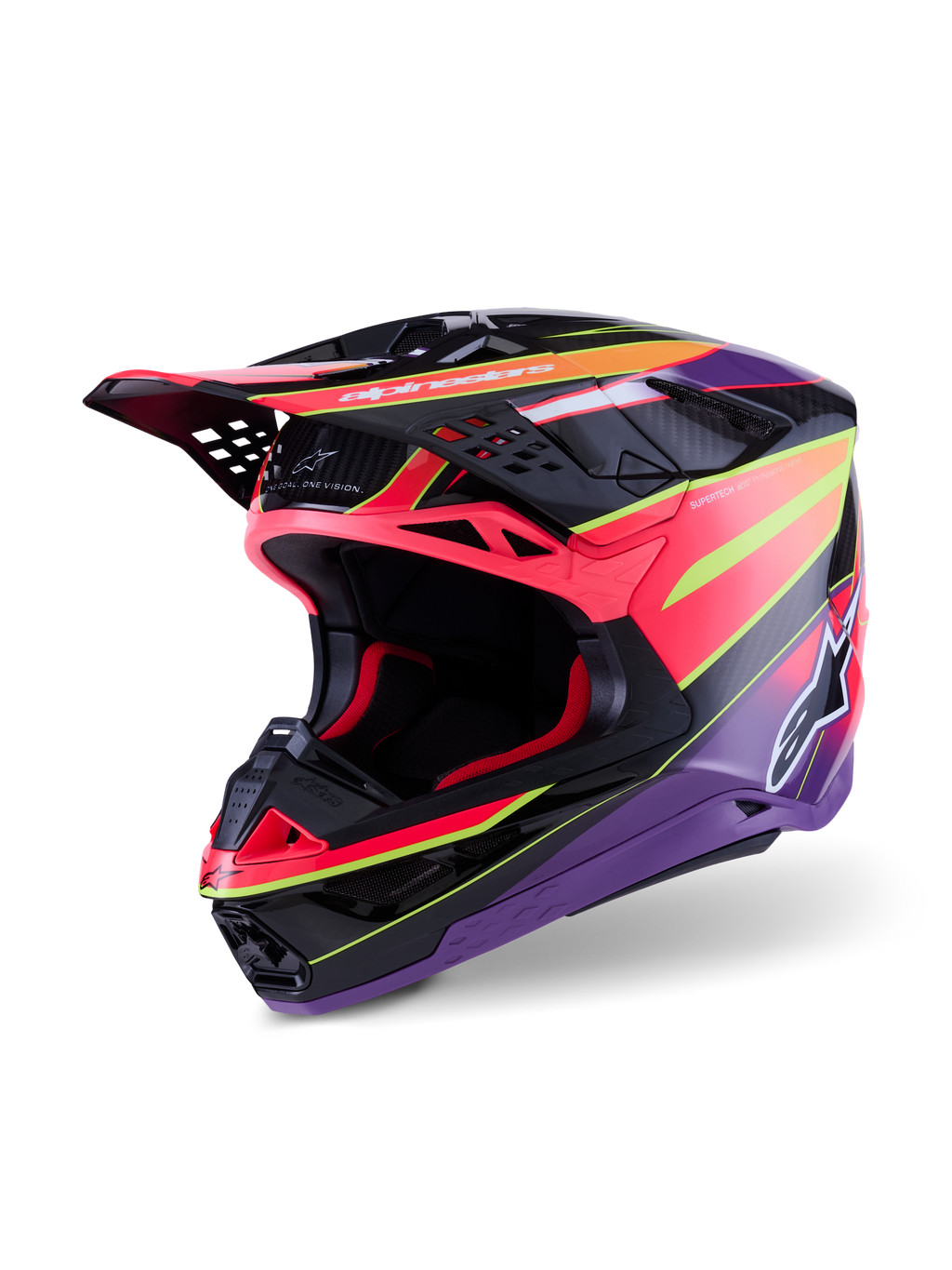 Supertech S M10 Era Helmet Pnk/Violet/Ylw Fluo Glossy Xs