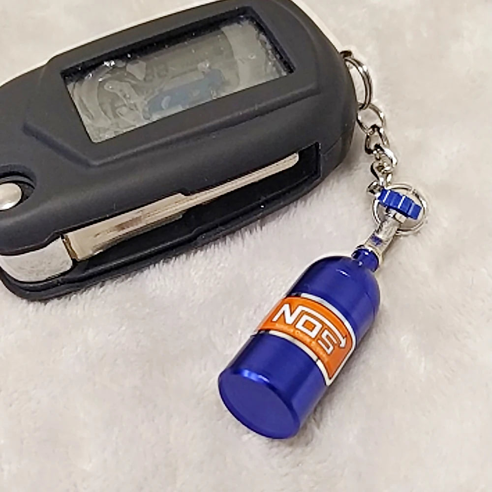 Nitrous Oxide Bottle Key Chain Keychain Keyring Stash Pill Box Chain Auto Car Interior Key Chains Modify Car Key Rings