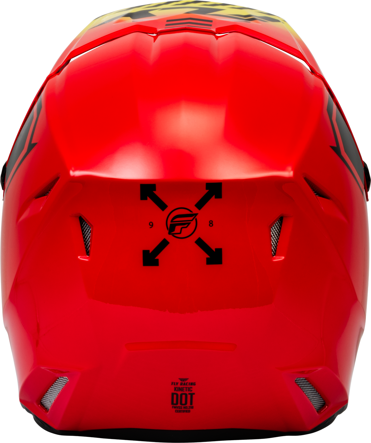 Kinetic Menace Helmet Red/Black/Yellow Lg